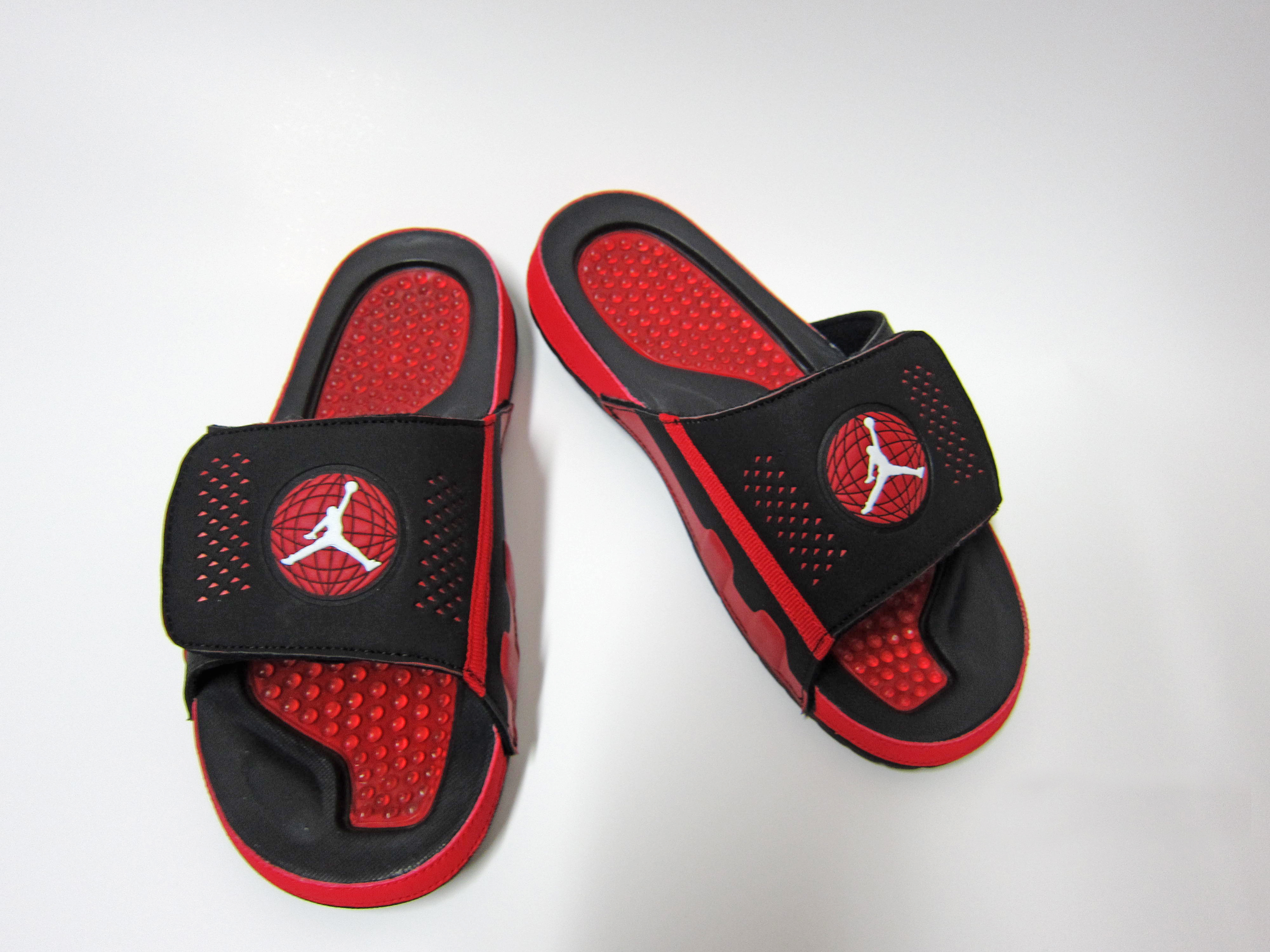 2018 Air Jordan Hydro IX Black Red - Click Image to Close